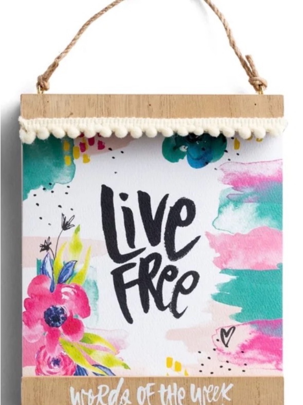 DaySpring Katygirl-Live Free-Words of the Week- Tabletop and Wall Decor